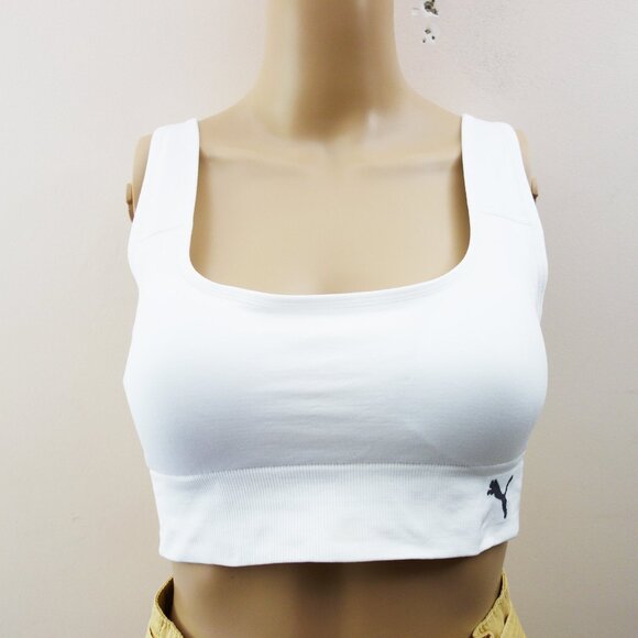 PUMA 2-Pack Seamless Square Neck Sports Convertible Bras White Grey (M) NWOT! - Picture 2 of 15